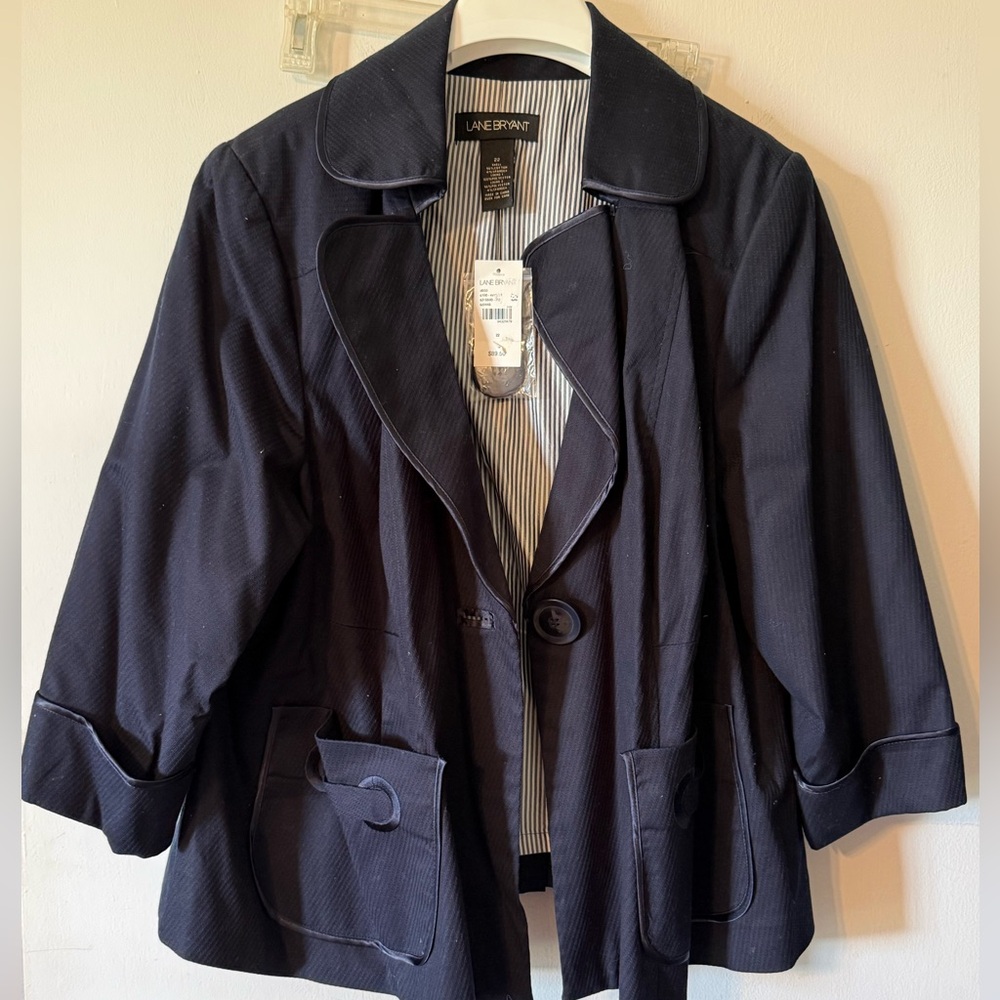 Lane Bryant Women's Navy Trench Coat